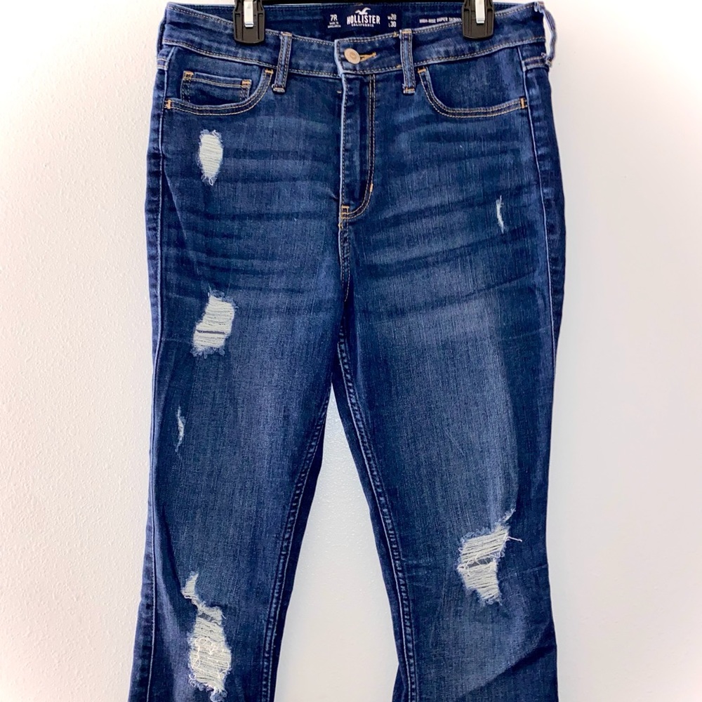high waisted ripped jeans